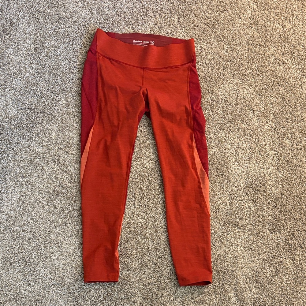 Outdoor Voices Red-Orange Leggings